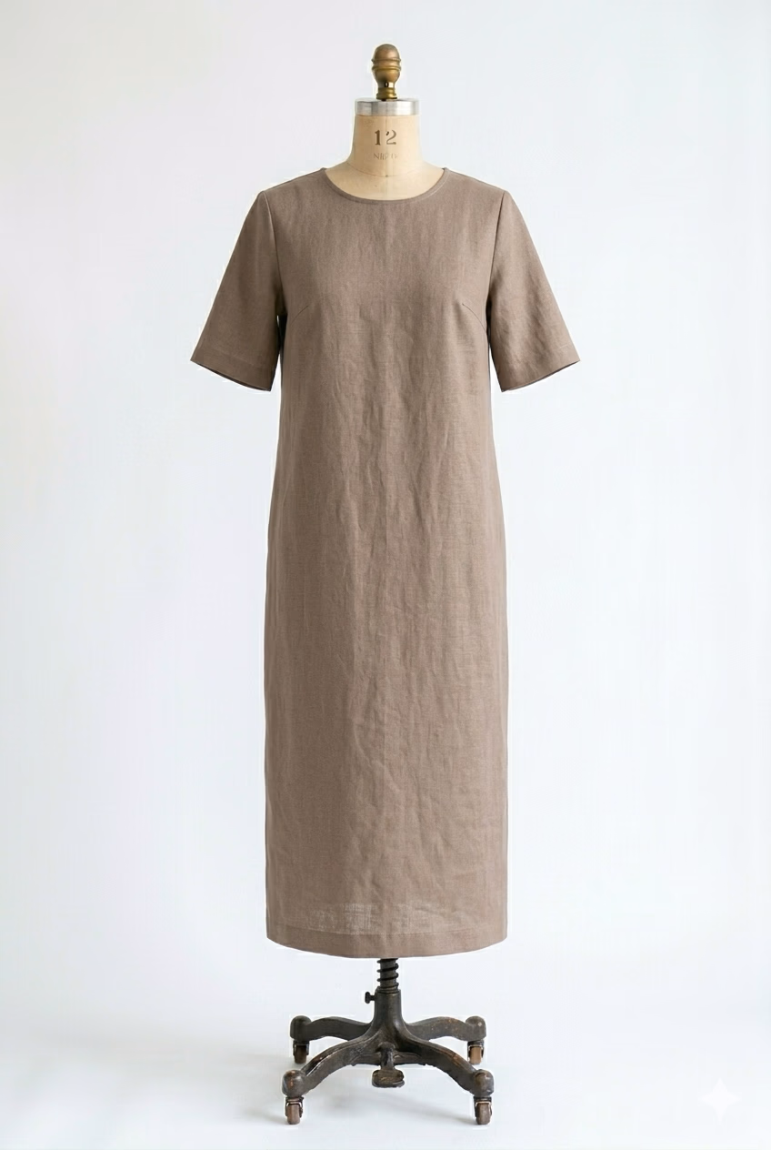 Robe longue grise